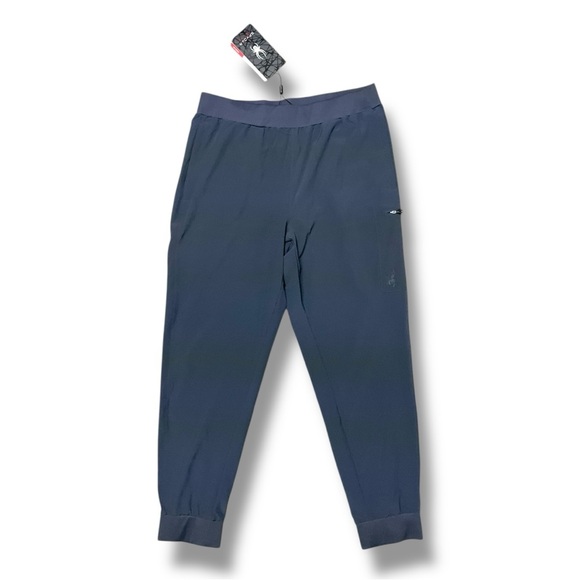 Spyder Active Mens Gray Stretch Quick Dry Jogger Pants Large SPM729 NEW